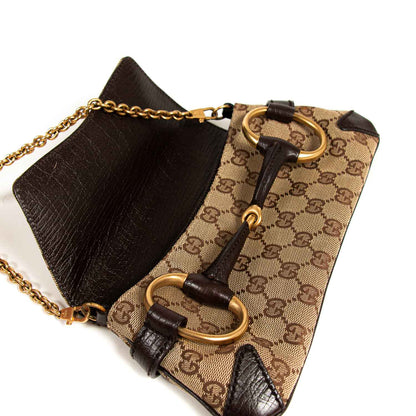 Gucci GG Canvas Horsebit Clutch