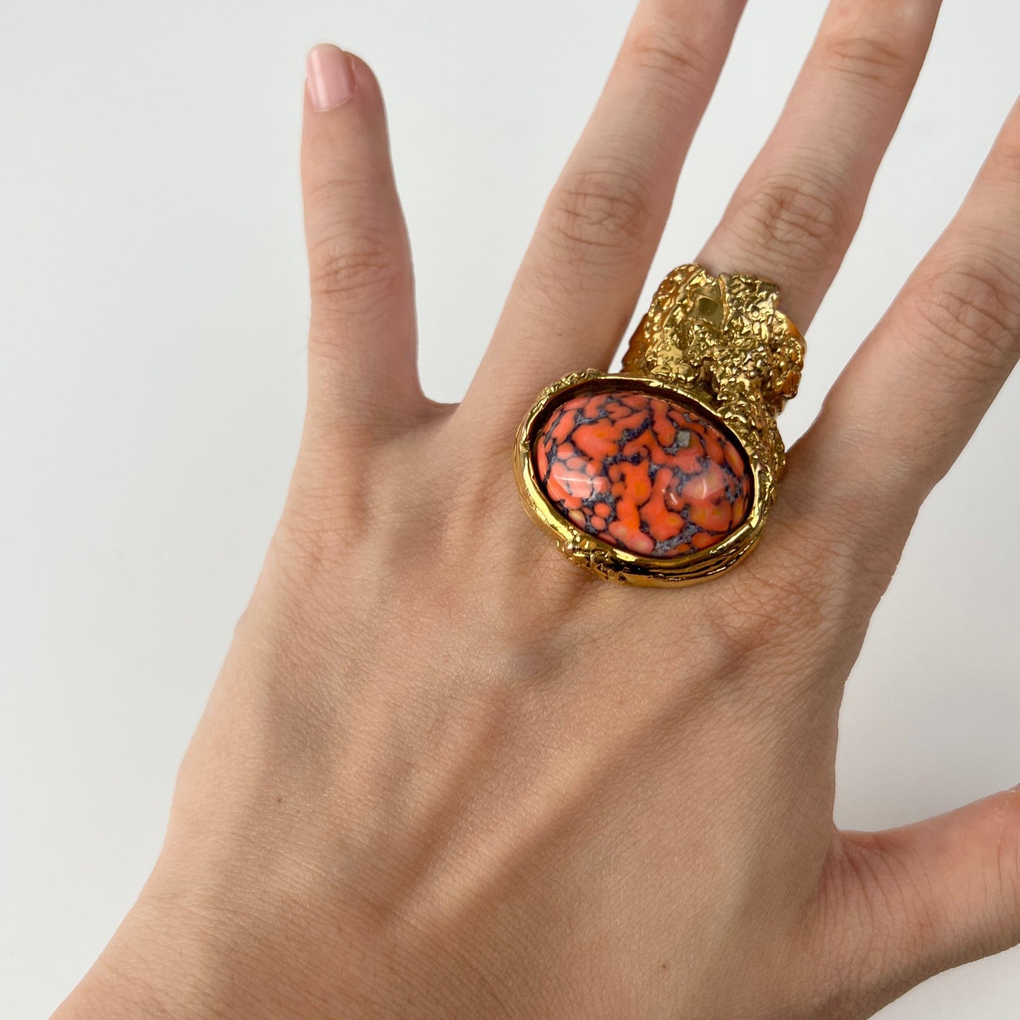 Saint Laurent Cocktail Ring Pink