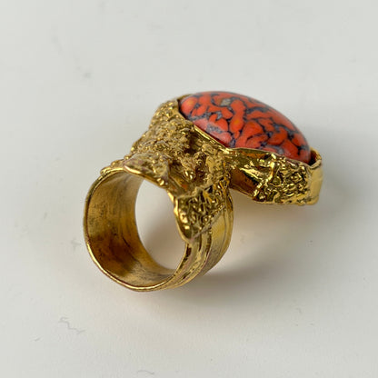 Saint Laurent Cocktail Ring Pink