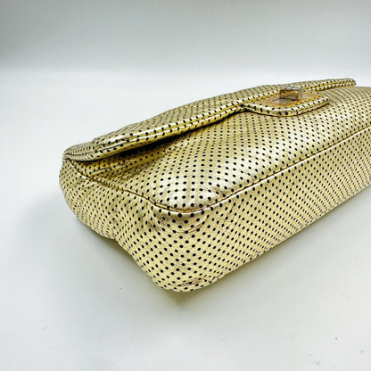 Chanel 2.55 Metallic Leather Drill Flap Bag TWS