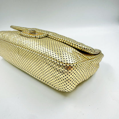 Chanel 2.55 Metallic Leather Drill Flap Bag TWS
