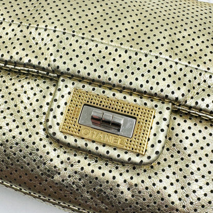 Chanel 2.55 Metallic Leather Drill Flap Bag TWS