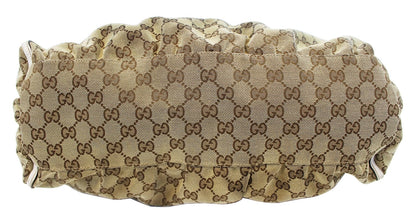 GUCCI Beige/White GG Canvas D Ring Hobo Bag - Sale