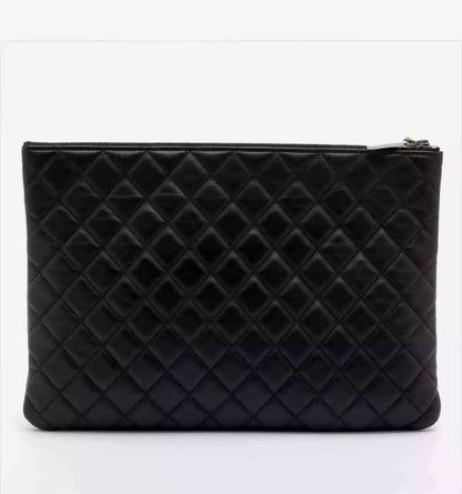 Chanel Small Lambskin Black Clutch