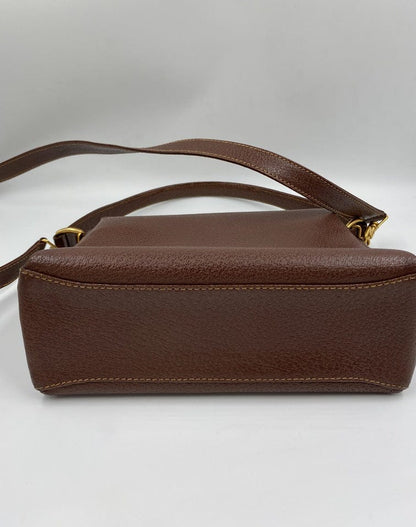 Gucci Leather Bag w Bamboo clasp