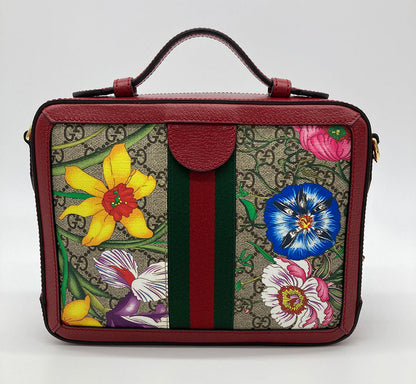 Gucci Ophidia GG Supreme Flora Small Zip Around Camera Bag-NEW