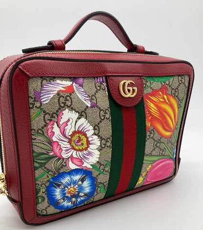 Gucci Ophidia GG Supreme Flora Small Zip Around Camera Bag-NEW