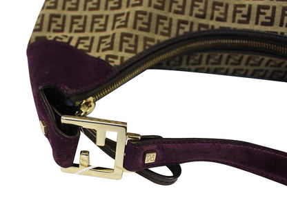 FENDI Forever Beige Monogram Canvas Hobo Bag