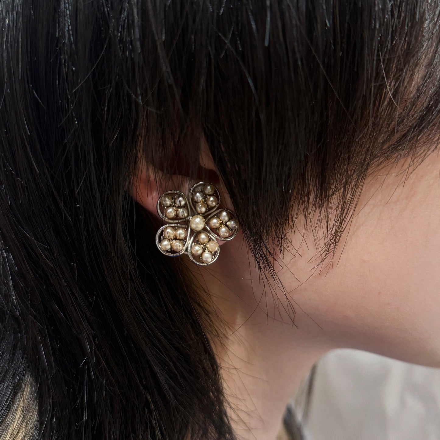 Chanel Vintage Pearl Earrings