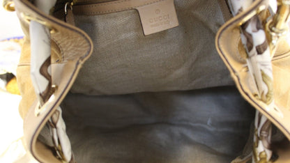 GUCCI Limited Edition White/Brown Embroidered Canvas Positano Bag - Final Call