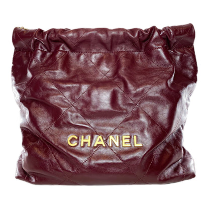 Chanel Small Leather Gold Clutch