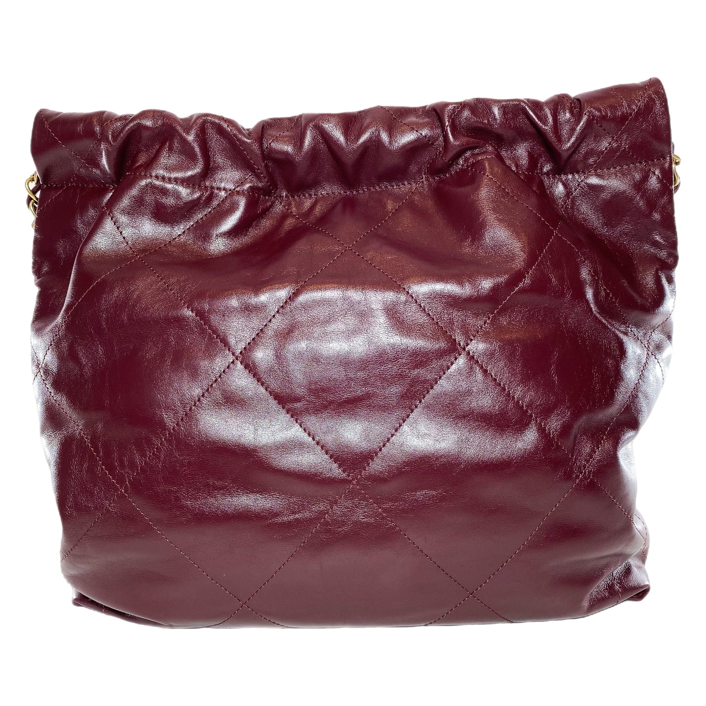 Chanel Small Leather Gold Clutch