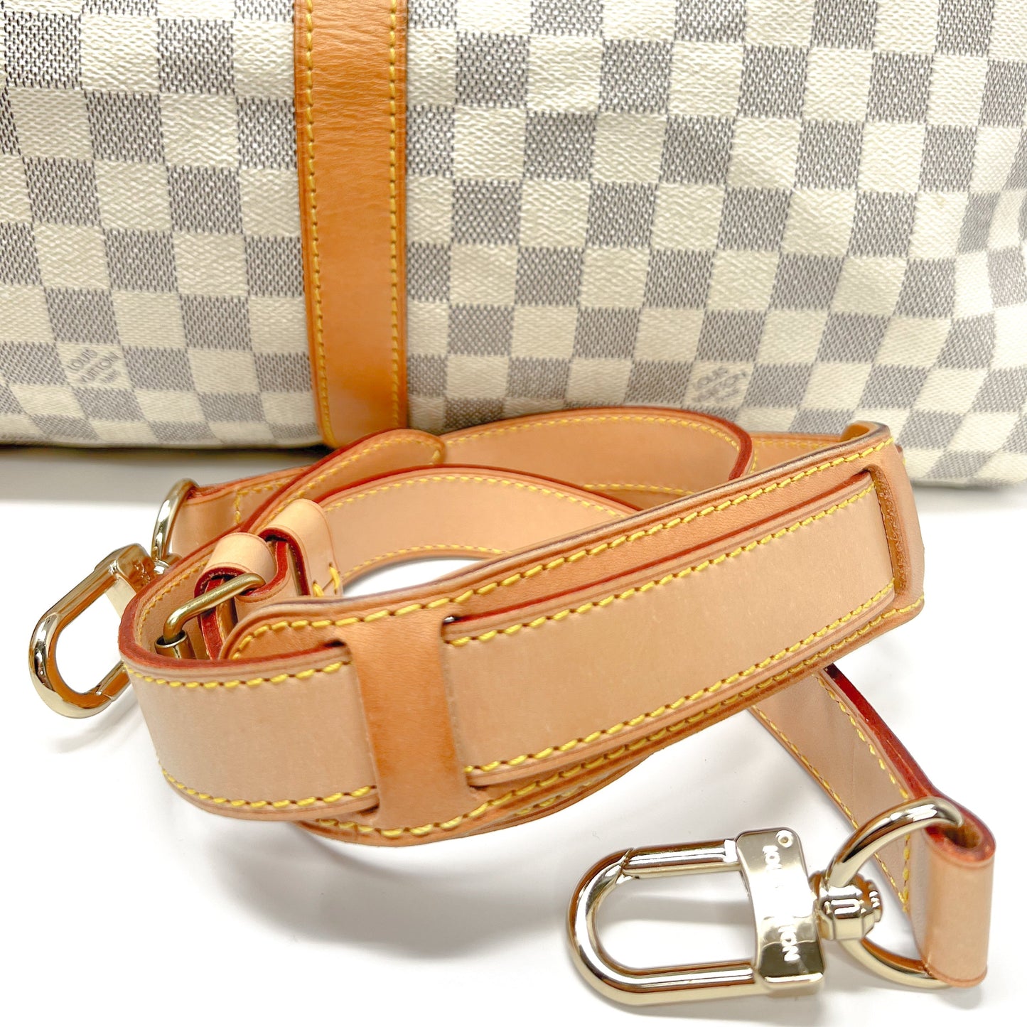 Louis Vuitton Keepall Damier Azur Bandouliere 55 Duffel Bag Luggage