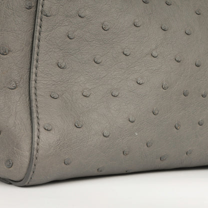Fendi Mini Peekaboo - Grey Ostrich