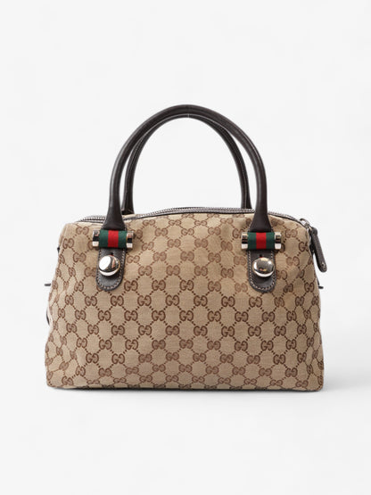 Gucci Match ball Boston Beige And Ebony GG Supreme Canvas