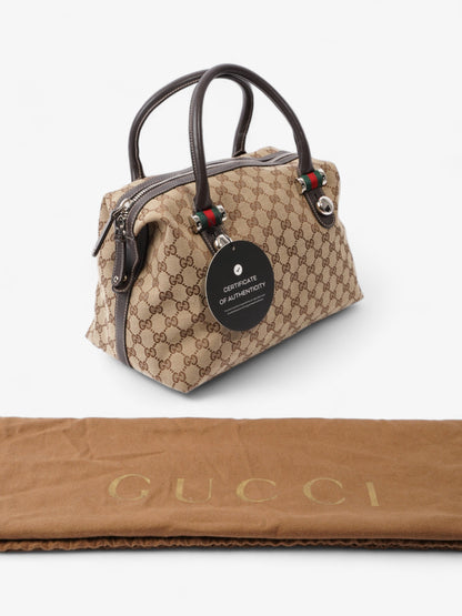 Gucci Match ball Boston Beige And Ebony GG Supreme Canvas