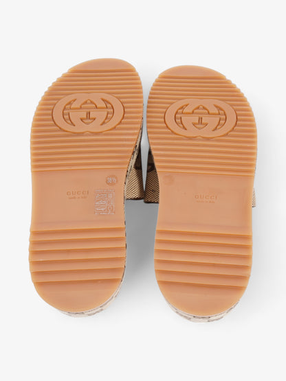 Gucci GG Platform Slide GG Supreme Canvas EU 38.5 UK 5.5