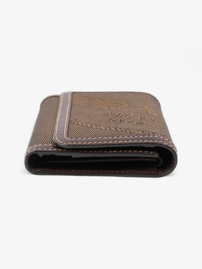 Prada Logo Wallet Beige / Brown Canvas