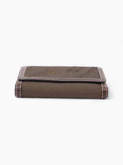 Prada Logo Wallet Beige / Brown Canvas