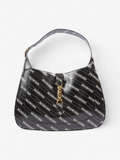 Gucci Gucci x Balenciaga Jackie Black / White Leather Medium