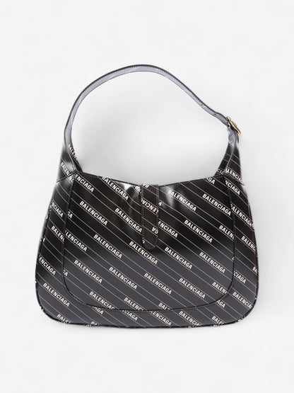 Gucci Gucci x Balenciaga Jackie Black / White Leather Medium