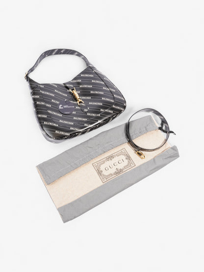 Gucci Gucci x Balenciaga Jackie Black / White Leather Medium