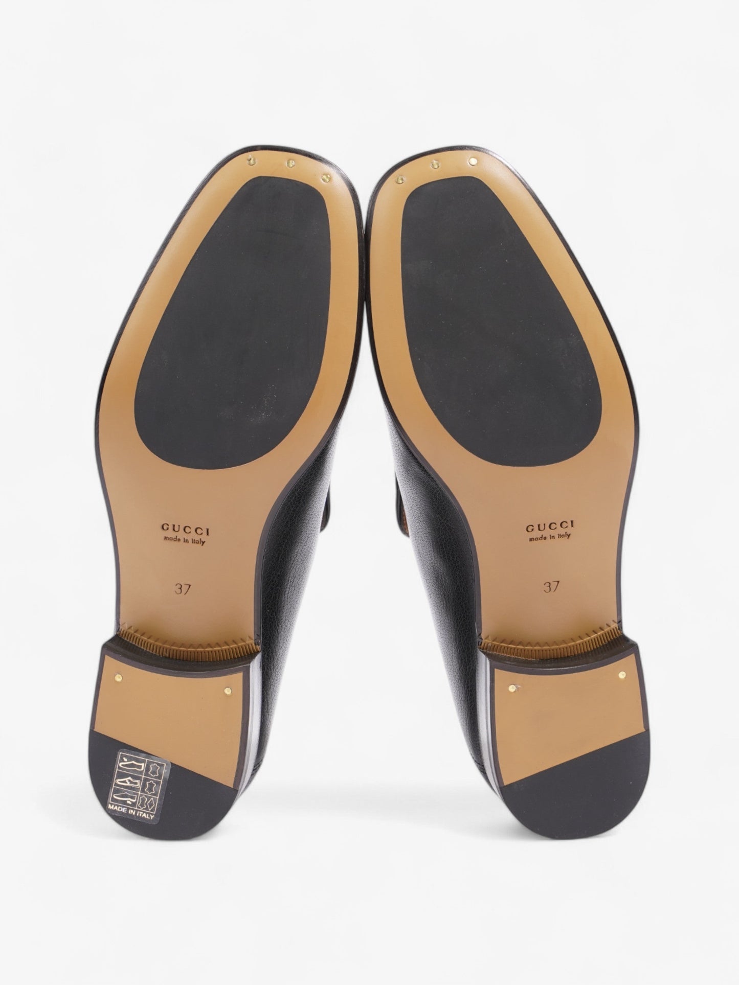 Gucci Horsebit Loafers Black Leather EU 37 UK 4