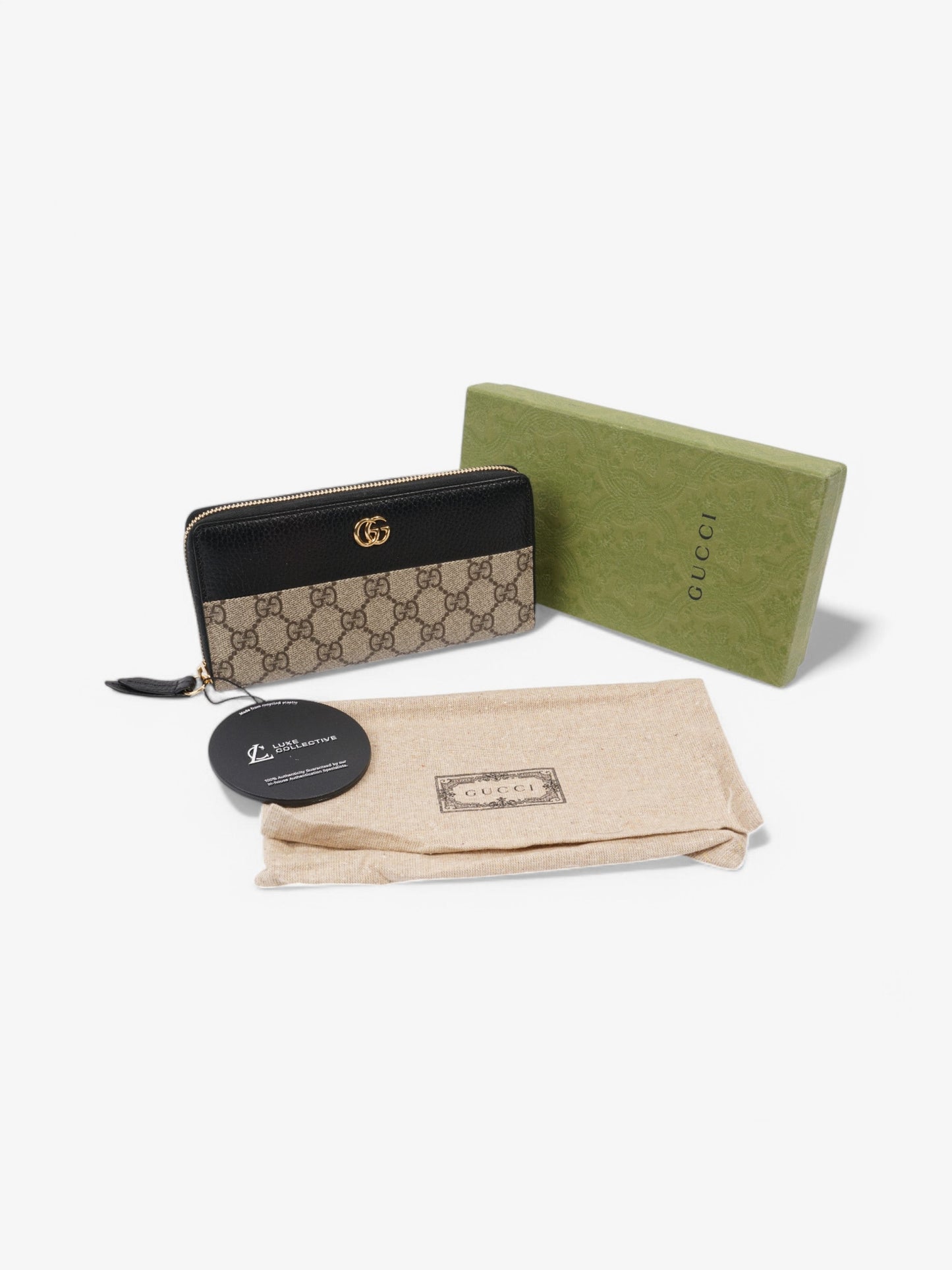 Gucci GG Marmont Wallet GG Supreme / Black Coated Canvas