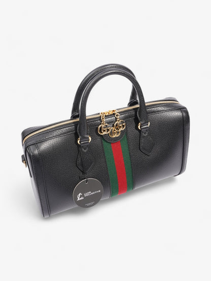 Gucci Ophidia Boston Bag Black / Red / Green Leather Medium