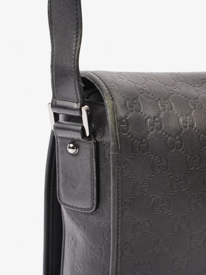 Gucci Flap Messenger Black Leather