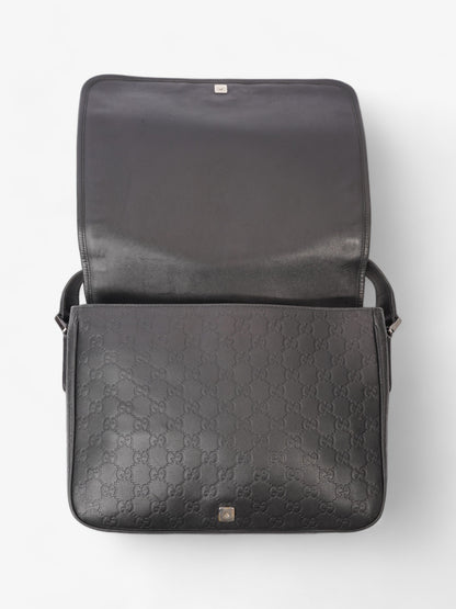 Gucci Flap Messenger Black Leather