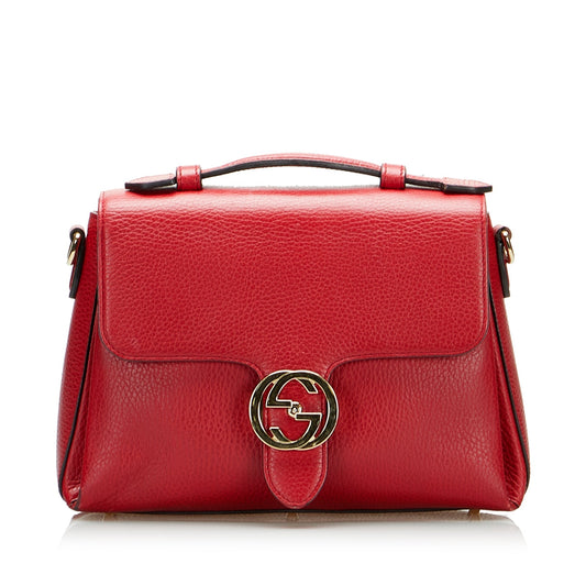 Gucci Interlocking G Red Calfskin