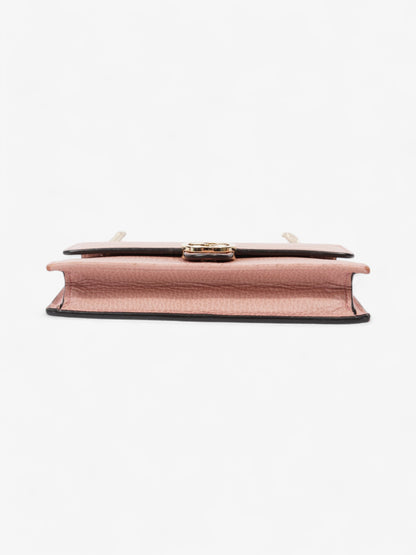 Gucci Interlocking G Chain Wallet Light Pink Leather