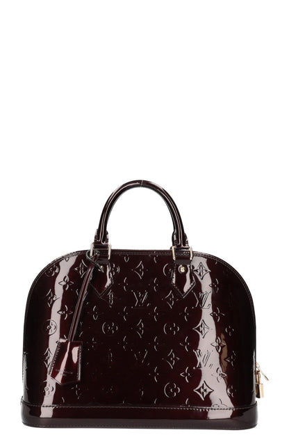 LOUIS VUITTON Alma Bag Vernis Amarante