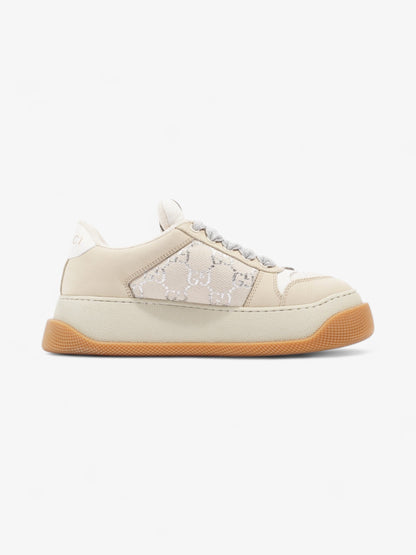 Gucci Screener GG Supreme / Beige / Silver Canvas EU 38 UK 5