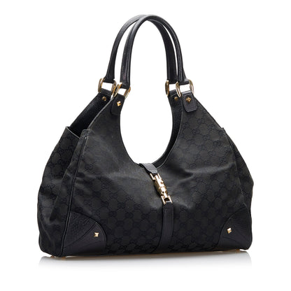 Gucci GG Canvas Nailhead Jackie Shoulder Bag