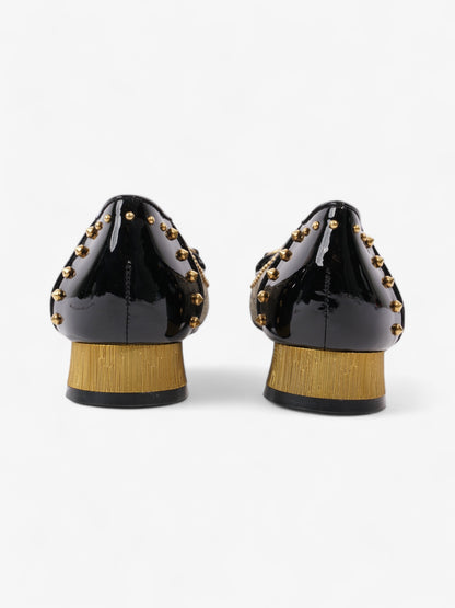 Gucci Horsebit Platform Pump 25 Beige  / Black / Gold Coated Canvas EU 37.5 UK 4.5