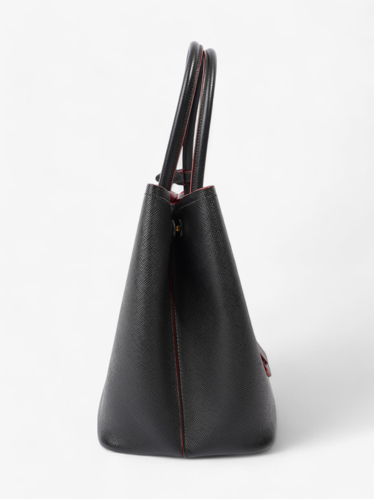 Prada Double Black Saffiano Leather Medium