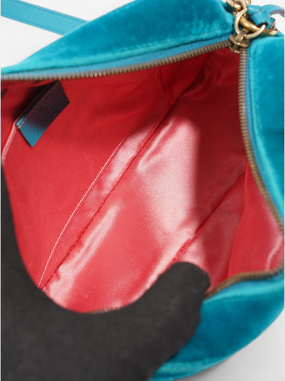 Gucci GG Marmont Blue Velvet Small