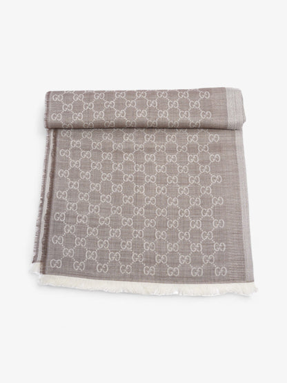 Gucci Beige Gucci scarf Grey GG Supreme Wool