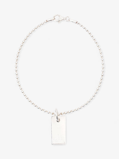 Gucci Tag Bracelet Silver Silver Sterling