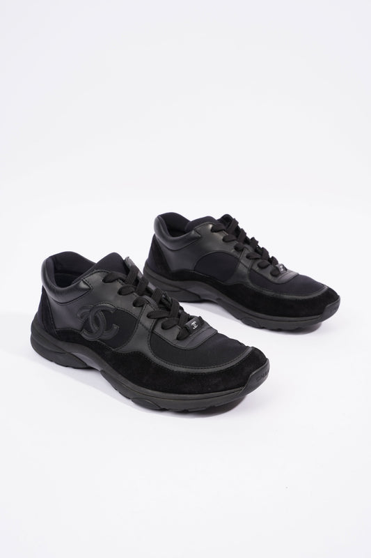 Chanel CC Logo Sneaker Black Suede EU 40 UK 7