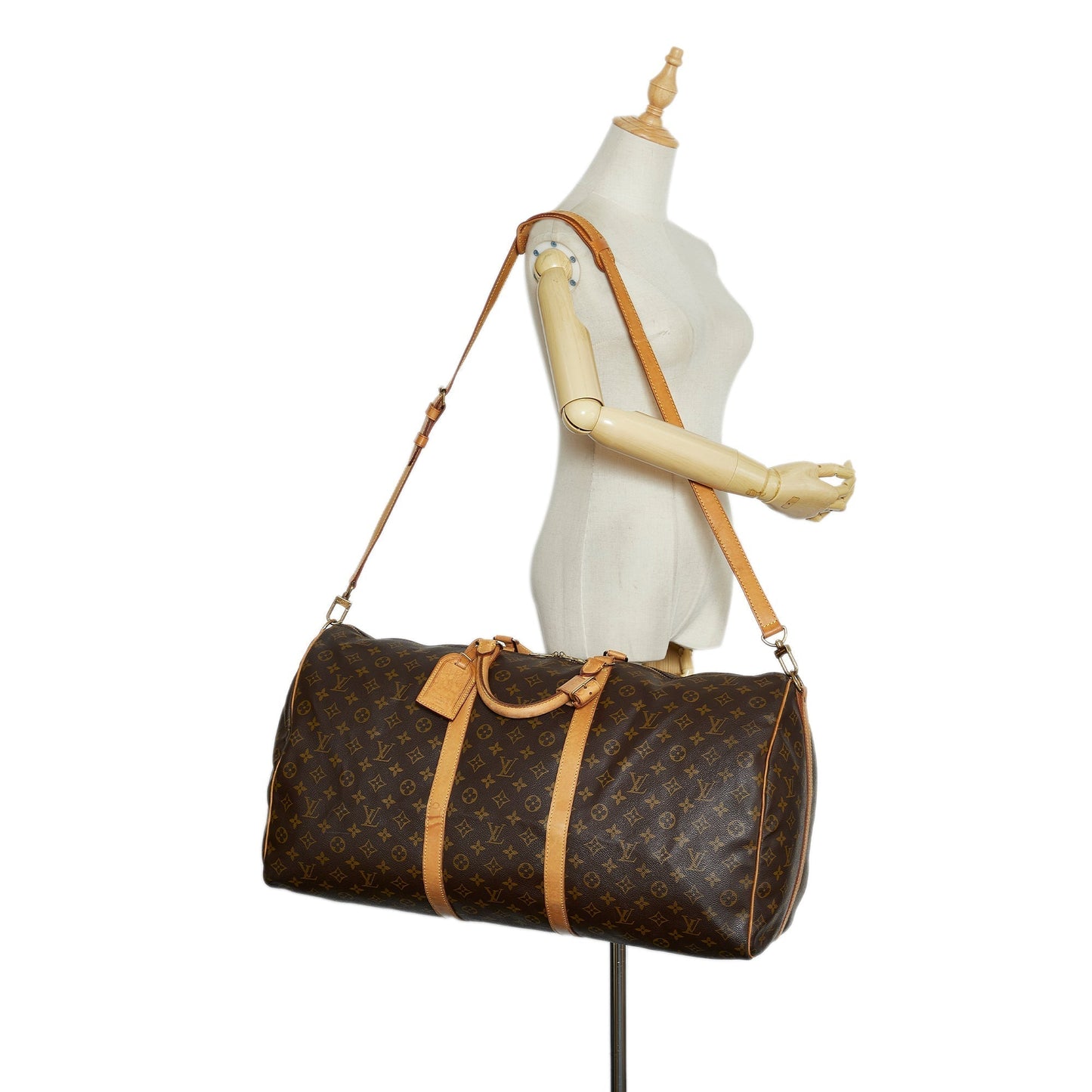 LOUIS VUITTON Monogram Keepall Bandouliere 60 Travel Bag