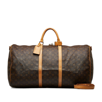 LOUIS VUITTON Monogram Keepall Bandouliere 60 Travel Bag