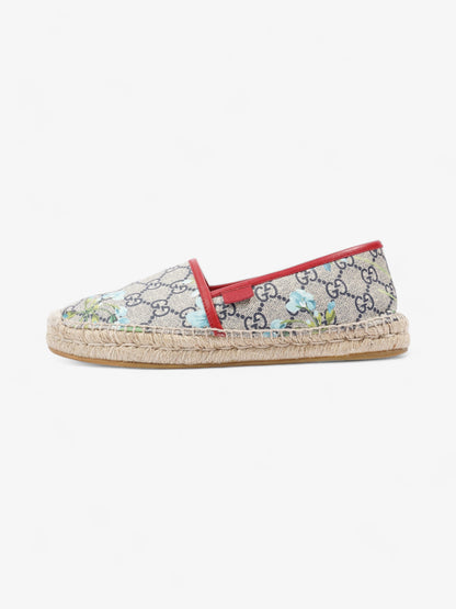Gucci GG Blooms Espadrilles GG Supreme / Bloom / Hibiscus Red Coated Canvas EU 37 UK 4