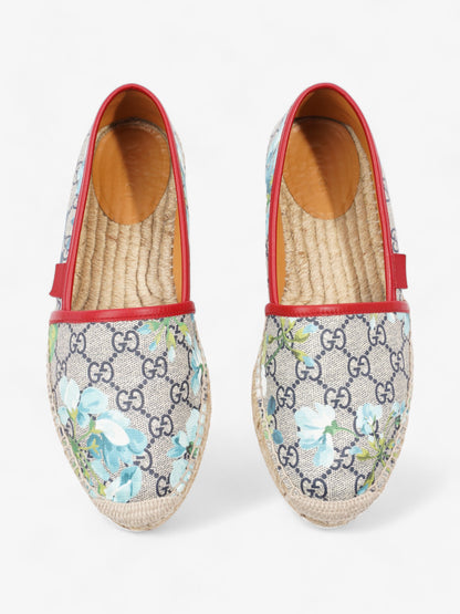 Gucci GG Blooms Espadrilles GG Supreme / Bloom / Hibiscus Red Coated Canvas EU 37 UK 4