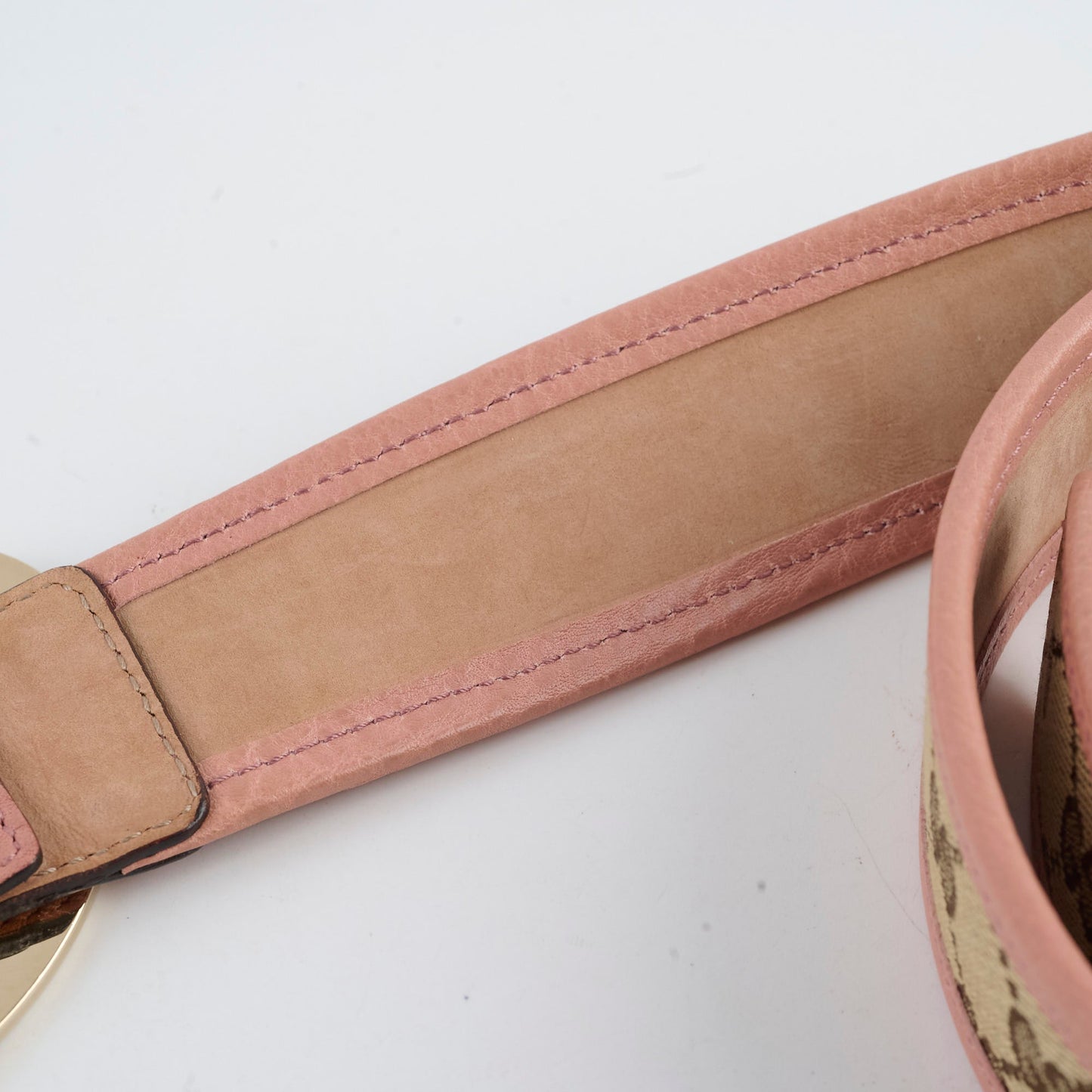 Gucci Woman's Belt Heart Buckle Pink Size 85