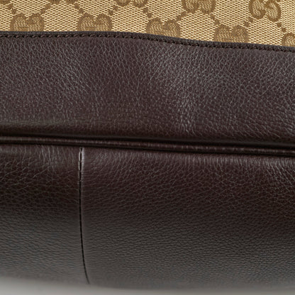 Gucci GG Canvas Bamboo Shoulder Bag Brown