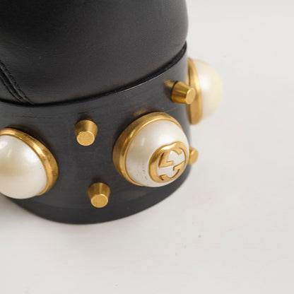 Gucci Peyton GG Pearl White Loafers Black  Size 37