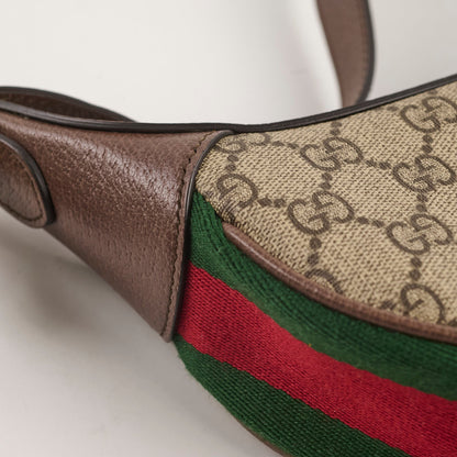 Gucci Mini Ophidia GG Supreme Half Moon Hobo